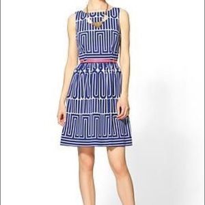 Trina Turk, blue and white dress, size 4